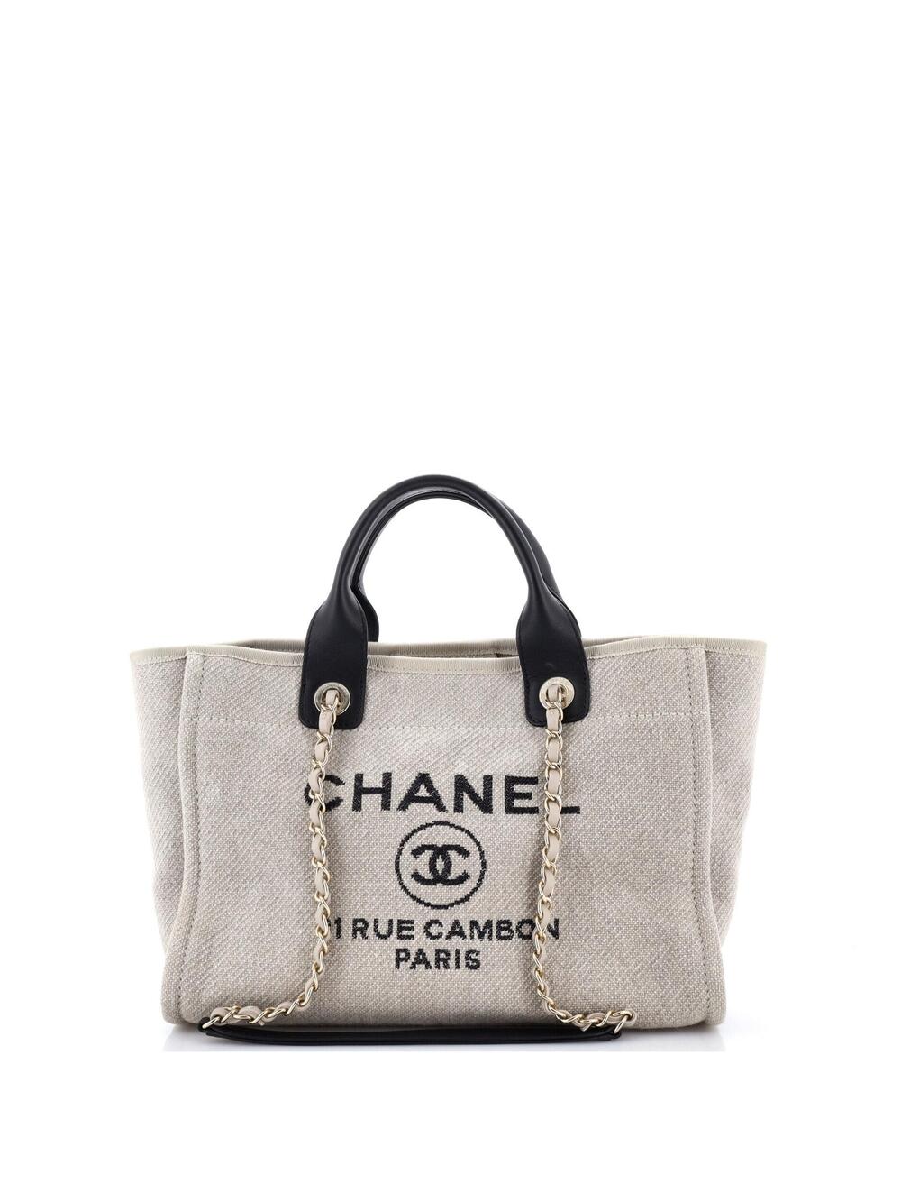 Chanel Deauville Nm Tote Mixed Fibers #370937C47B
